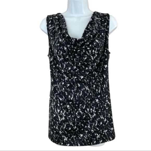 89th & Madison Tops - 89th & Madison Speckled Print Droop Neck Tank
